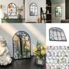 28x43cm Acrylic Arched Window Wall Mirror Wall Decorative Mirror Windowpane Arch Mirror for Bathroom Farmhouse Vanity Room Decor