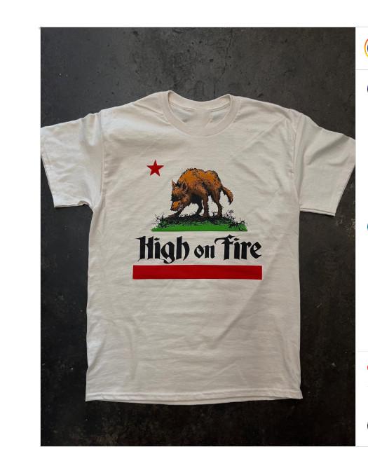 Rare!!! High On Fire band T-shirt unisex All Size S-5XL  PN175  Unisex T-Shirt L