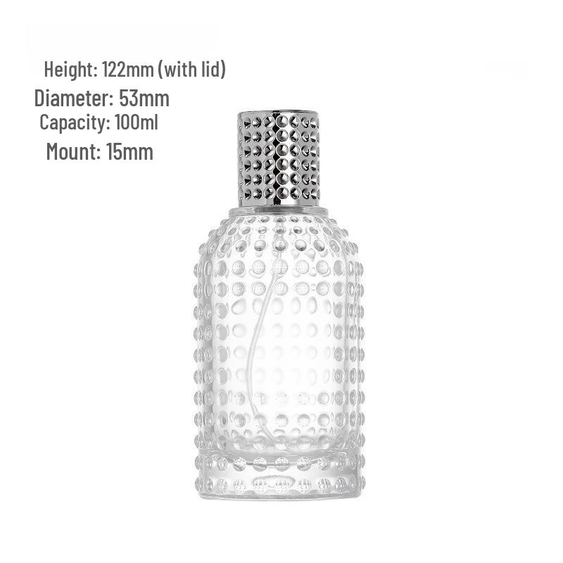 In-Stock Irregular Shape Transparent Glass Perfume Spray Bottles - Empty Decanting Bottles