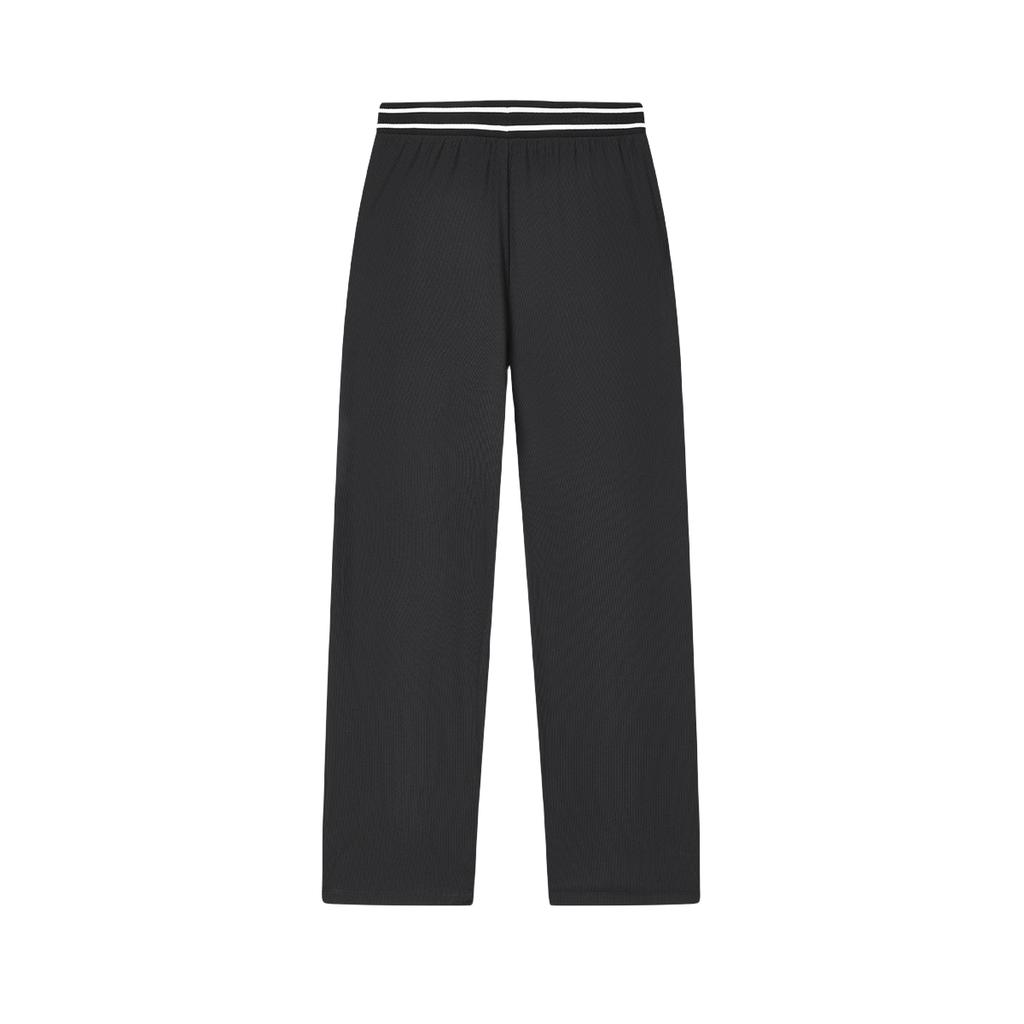 Fila Heritage Knitted Sports Pants Casual Fashion Long Pants Women Bottoms Black F11W428601FBK