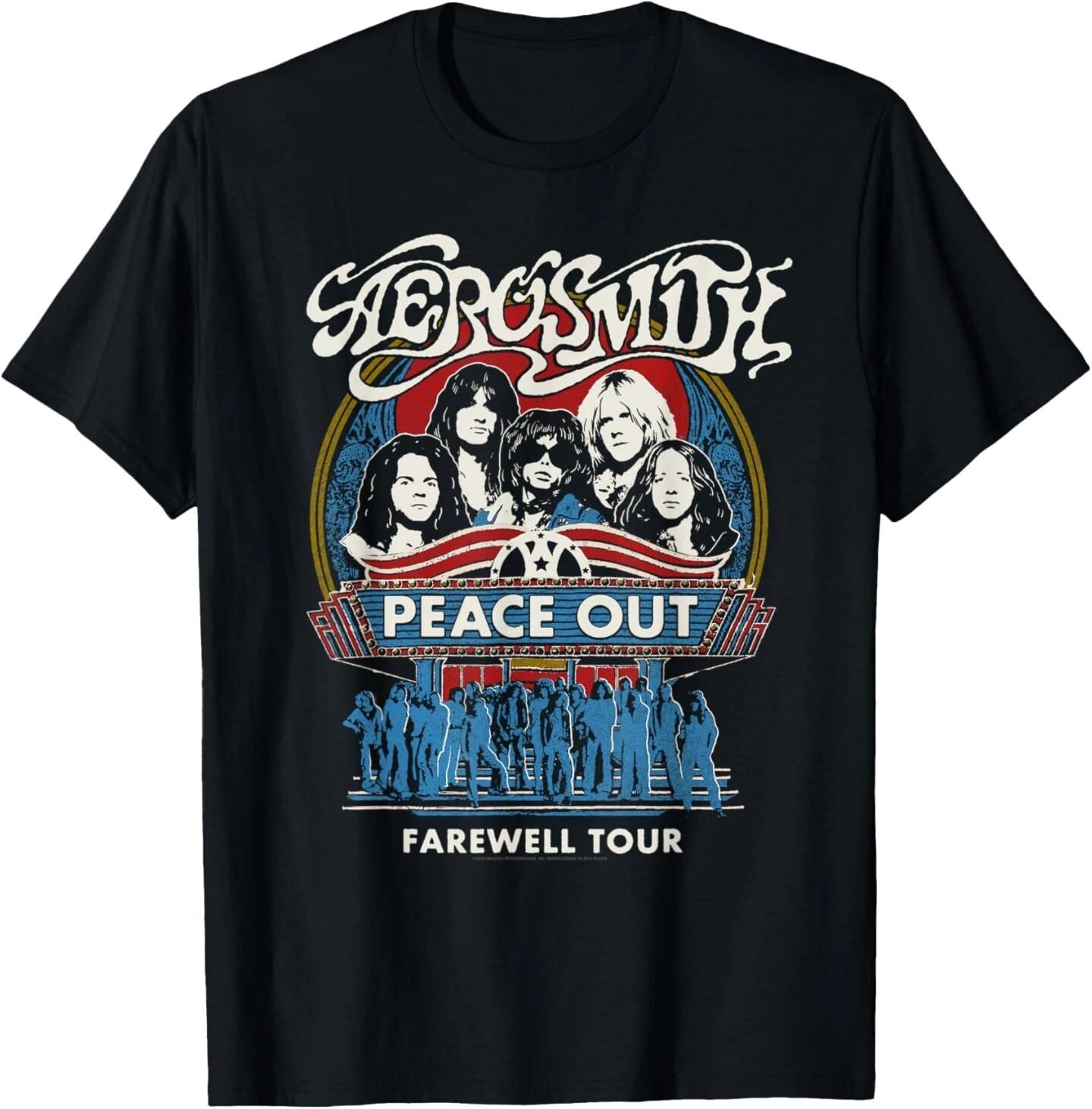 

Чоловіча футболка Aerosmith Farewell - Чорна, Маленький розмір M