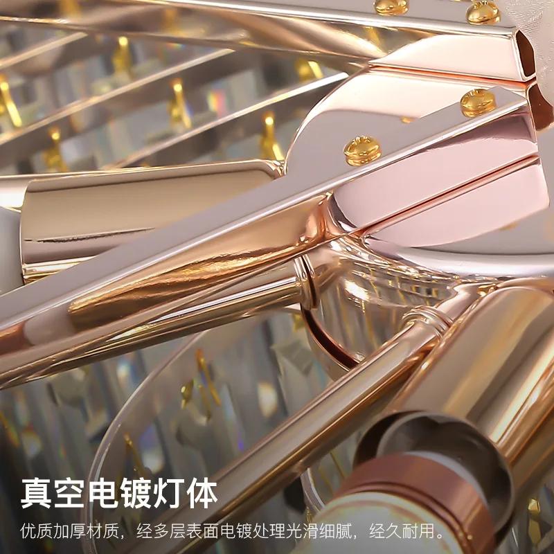 Luxury LED Light Crystal Ceiling Chandeliers Pendant Oval Modern Hanging Lamps for Ceiling Home Decoration for Dining Room Decor