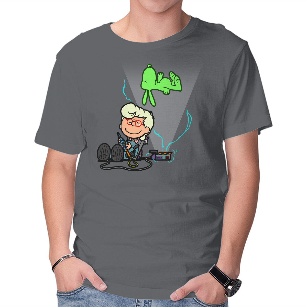 Unisex Crew Neck T-Shirt Paranormal Nuts Graphic Short Sleeve Casual Tee S