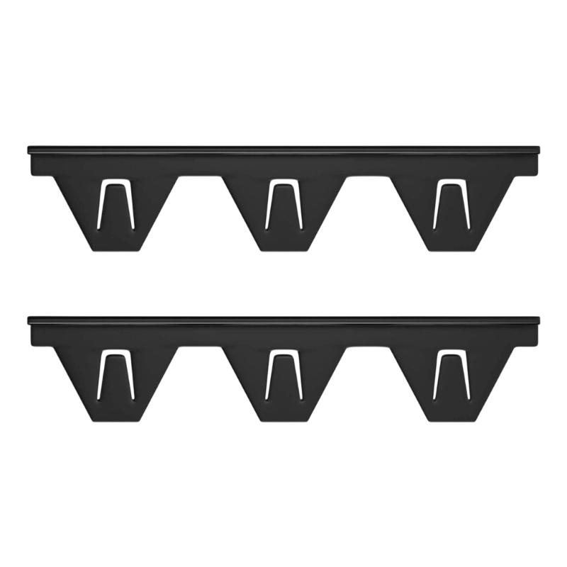 Kitchen Stove Crevice Covers in Stainless Steel with Spaced Support Tabs to Help Block Crumbs and Spills without Adhesive