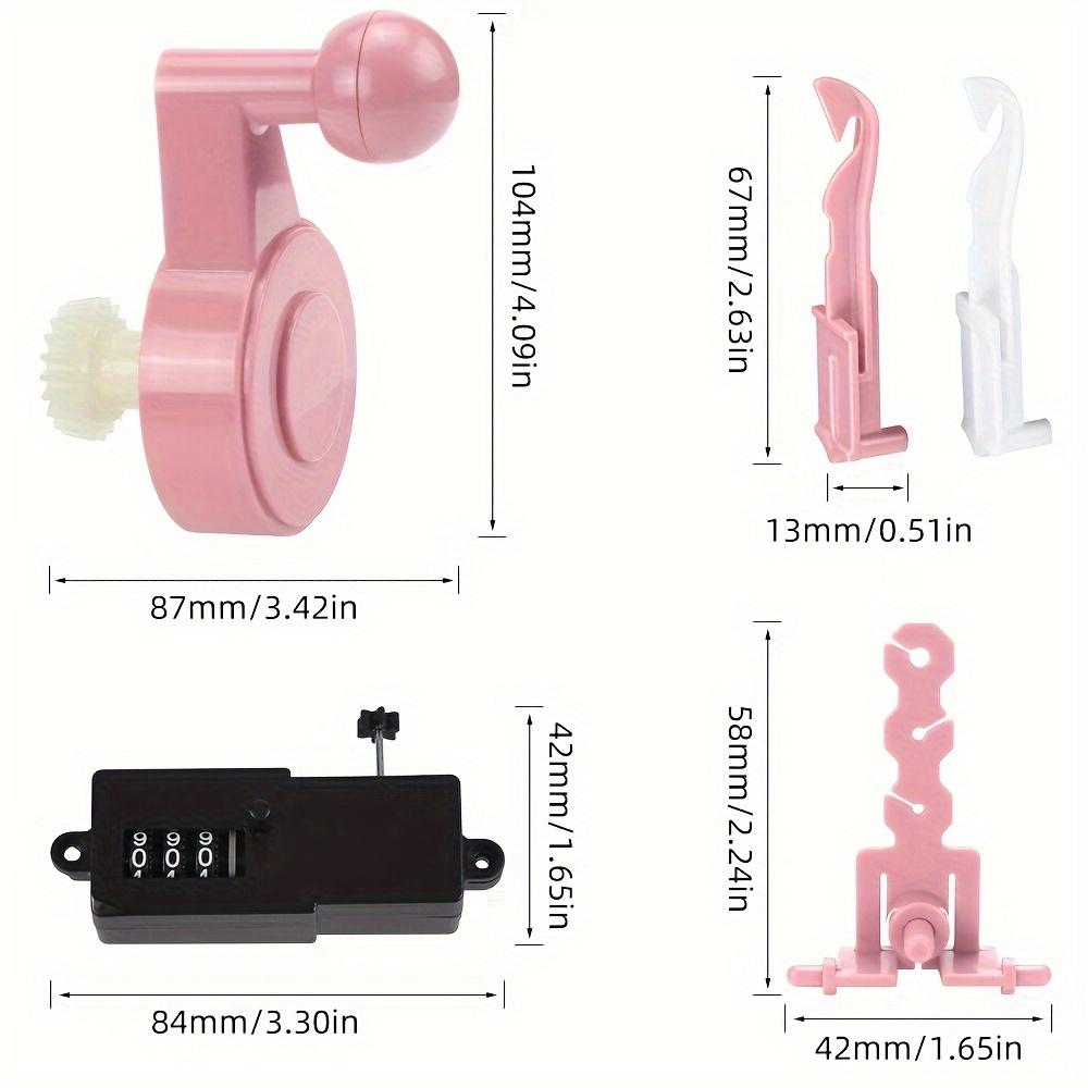 Knitting Machine Accessories Set, Original Replacement Parts with Crank Handle, Tensioner, Counter, Hanging Needles, Mixed Color