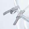 Diamond Snake Shape Stud Earrings, 925 Silver Needle, Luxury High-End Design, Fashionable Niche Style for Women.