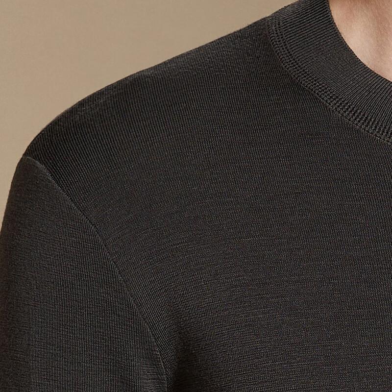 Antonio Men's Machine Washable 100% Wool Half-Turtleneck Sweater