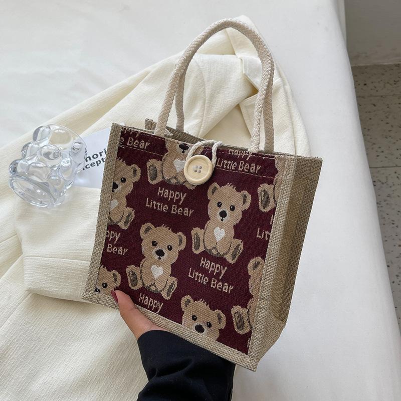 Сумка Lines Tote для женщин которые выходят на улицу чтобы нести сумку для обеда для японской девушки небольшая сумка через плечо для офисных работников сумка для ланч-боксов 895₽