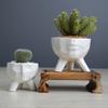 Simple And Creative White Succulent Flower Pot, Home Gardening Plant Ceramic Flower Pot Container
