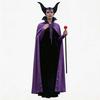 Maleficent Costume Cape Witch Cloak Purple Robe Halloween Cosplay Accessory for Women