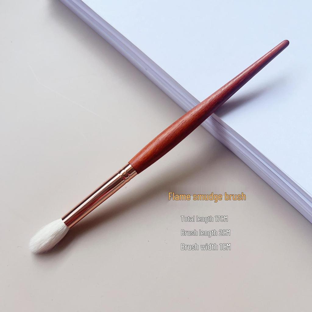 Handmade Sandalwood Eyeshadow Brush Set - Fine Pointed Wool for Blending, Laydown, Eye Corner, and Highlight.