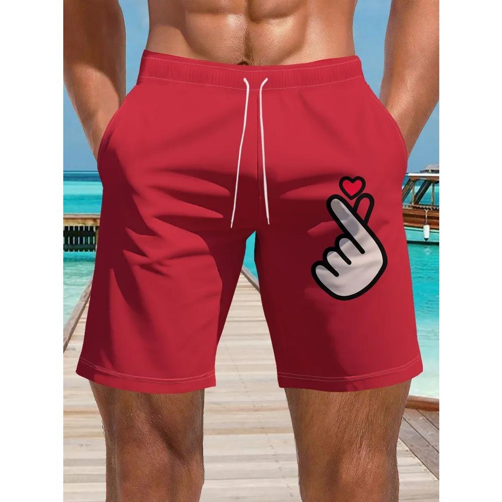 Summer Beach Shorts Men Colorful Creative Striped 3D Printed Board Shorts Casual Holiday Short Pants Loose Surf Swim Shorts