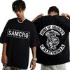 SAMCRO Double Sided Graphic T-shirt Womnen Hip Hop Punk Rock Tees Short Sleeve Summer Casual Cotton T Shirts 2024 New