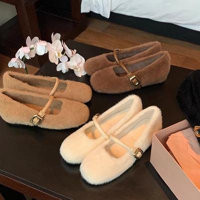 Grape Mother Has the Same Style, Ballet Style, One-word Belt Height Increase, Women's Spring and Autumn Spring and Autumn Models