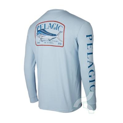 Mens Quick-Dry UV Protection Fishing Shirt Long Sleeve Breathable Outdoor Performance Top Summer