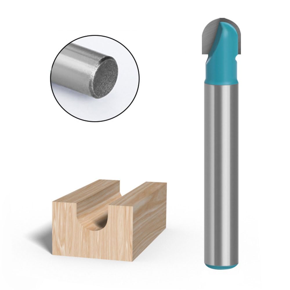 Solid Carbide Trimmer Solid Carbide Router 6mm Shank Round Bottom Trimmer Knife Set for Electric Tenon Woodworking Milling Industrial Quality Solid