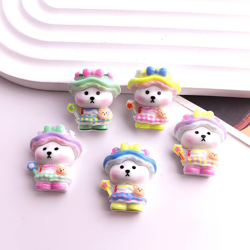 Lina Bear Resin Ornaments: DIY Cream Glue, Phone Case, Hair Accessories, Shoe Buckles