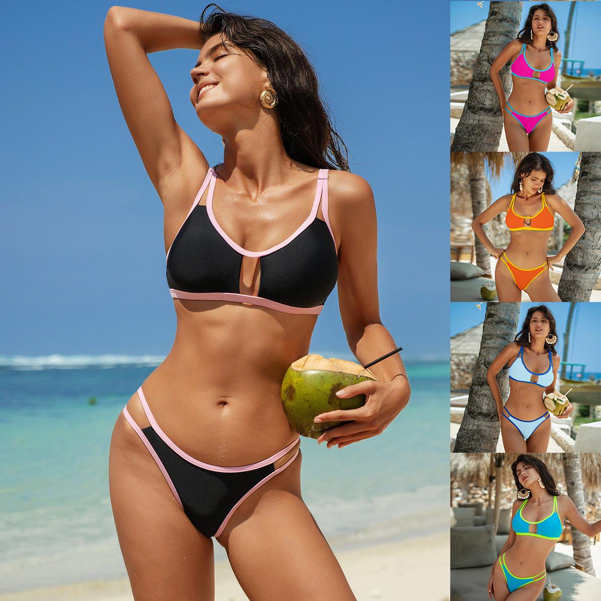 

2025 Women s European & American Sporty Sexy Split Bikini Swimsuit M (48-55kg)