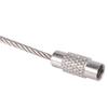 Good-4Pcs Stainless Steel Screw Locking Wire Keychain Cable Key Rings Outdoor Accessory