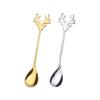 6 Pieces Cake Spoon Tasting Dessert Forks Christmas Themed 2 Colors for Party