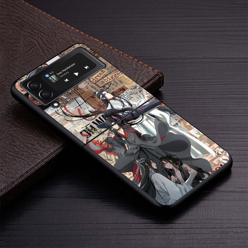 Mo Dao Zu Shi MDZS Manga Phone Case for Samsung Galaxy Z Flip3 5G Flip4 Flip5 Black Hard Cover Z Flip 5 4 3 PC Shell Zflip3 Coqu