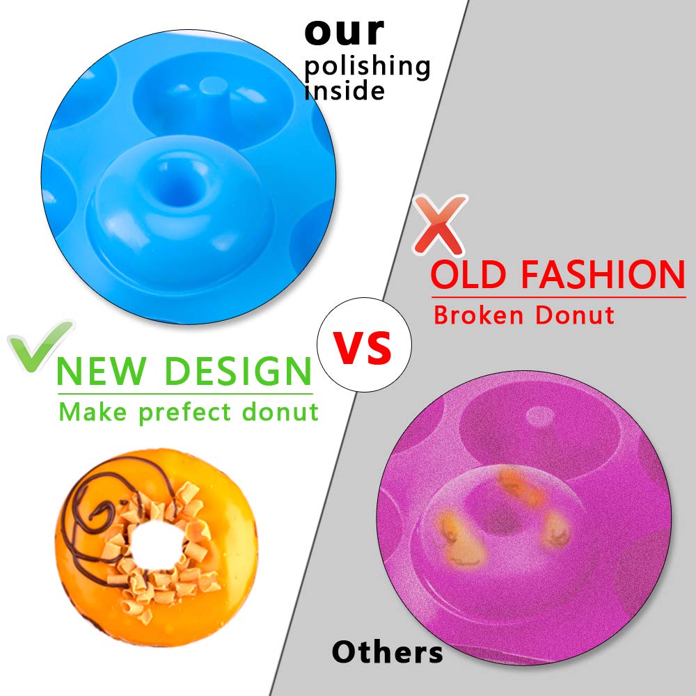 6 Holes Silicone Donut Mold Baking Pan Non-Stick Baking Pastry Chocolate Cake Dessert DIY Decoration Tools Bagels Muffins Donuts