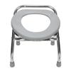 Składane krzesło komodowe Przenośne ze stali nierdzewnej Antypoślizgowe siedzisko toaletowe komodowe dla dorosłych 16,5 cala