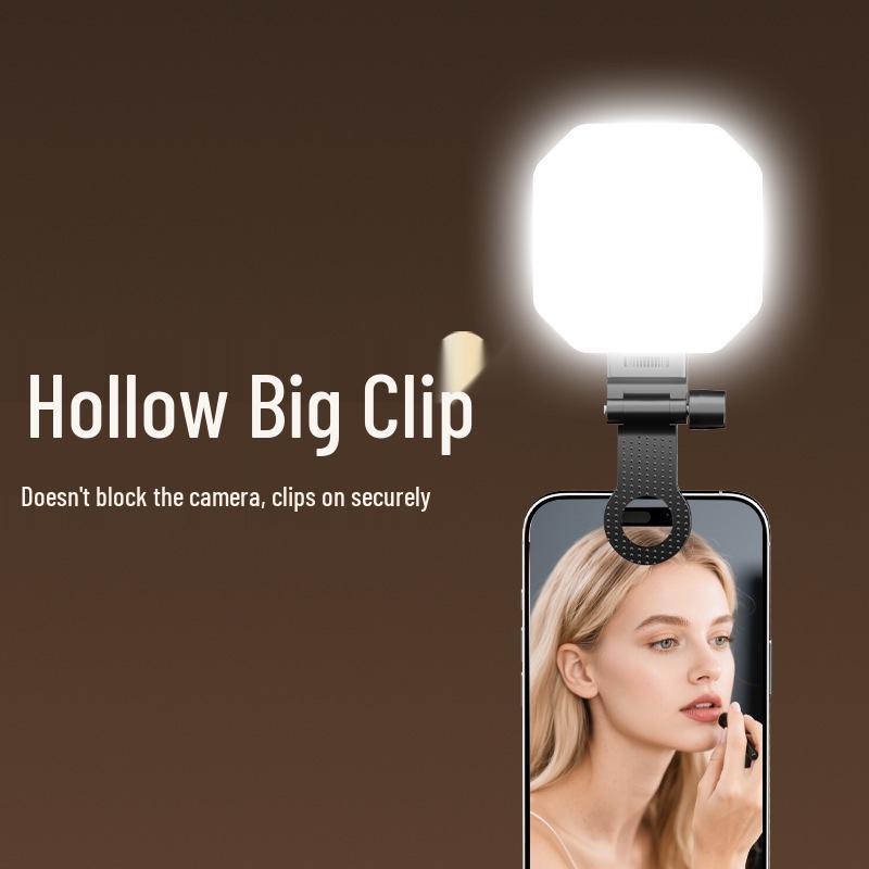 Magnetic Phone Fill Light with Stand - Portable High Brightness Photography Lighting for Live Streaming.
