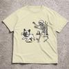 Unisex Casual Summer TShirt Funny Dog Graphic T Shirts Crew Neck Short Sleeve Tee Halloween Skeleton Design Tees Trendy Unisex Shirts