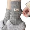 Wool Thick Thread Cloth Label Dachshunda Dog Pile Socks Thick Warm Medium Socks College Wind Moon Socks