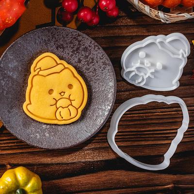 Cute Cat Halloween Biscuits Mold Magics Cats Ghost Fondant Cookie Molds Biscuits Cutting And Pressing Mould Baking Supplies
