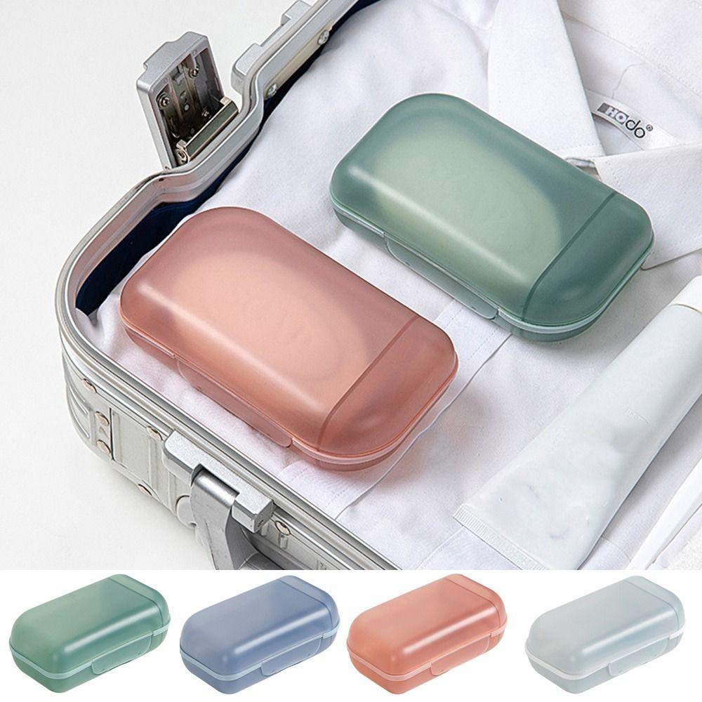 Waterproof Soap Dishes Organizer Sealed Soap Container Durable Square Travel Soap Box  for Home
