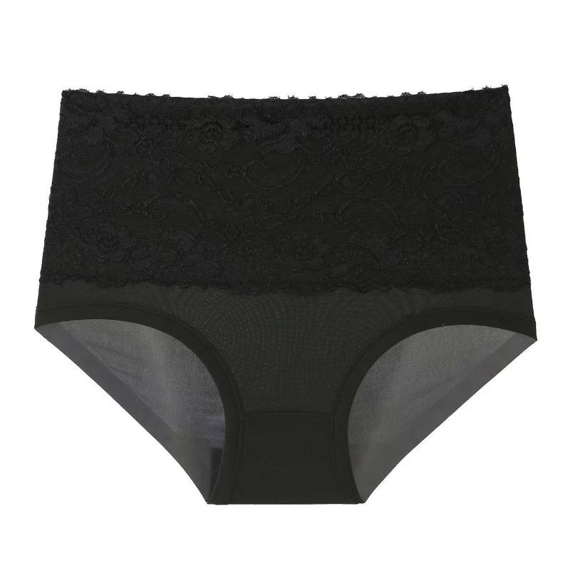 High Waist Women's Panties Lace Women's Large Size Panties Solid Color High-waisted Triangle Pants Underwear Briefs