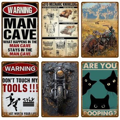 Vintage Tin Sign Home Decor Items Wall Decor Art Wall Mural Room Decoration Items Decor Men Retro Metal Sign Plate Bar Posters