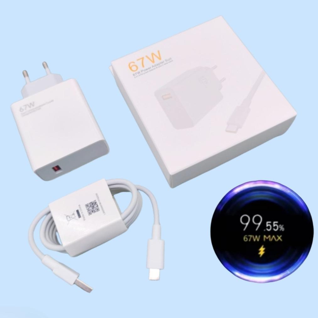 Cargador Rápido de 33W/67W/90W/120W Compatible con la Serie Xiaomi, Adaptador de Carga Super Flash con Cable USB-C, Certificado de Seguridad 3C+