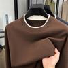 Men's Wool Blend Round Neck Sweater - Autumn/Winter Two-Piece Knitwear, Ideal for Young & Middle-Aged Men.