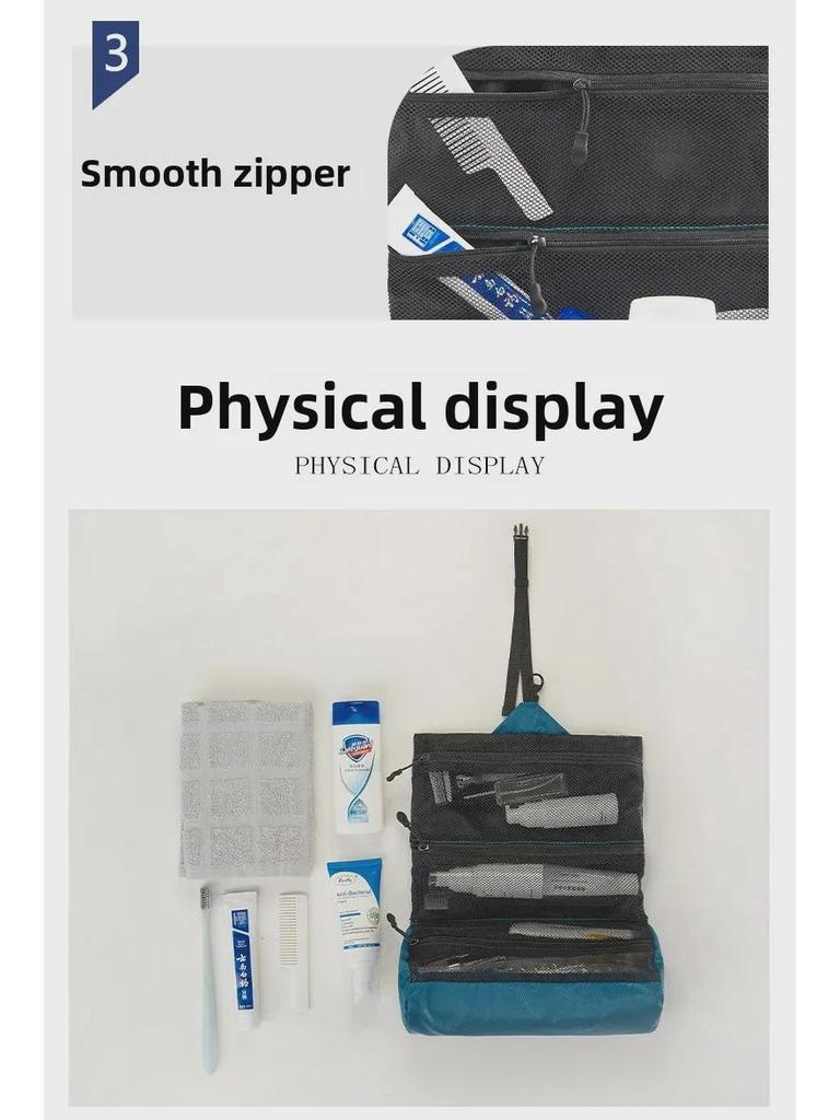 Top Men's Waterproof Travel Toiletry Bag – Portable, Foldable for Camping & Business Trips