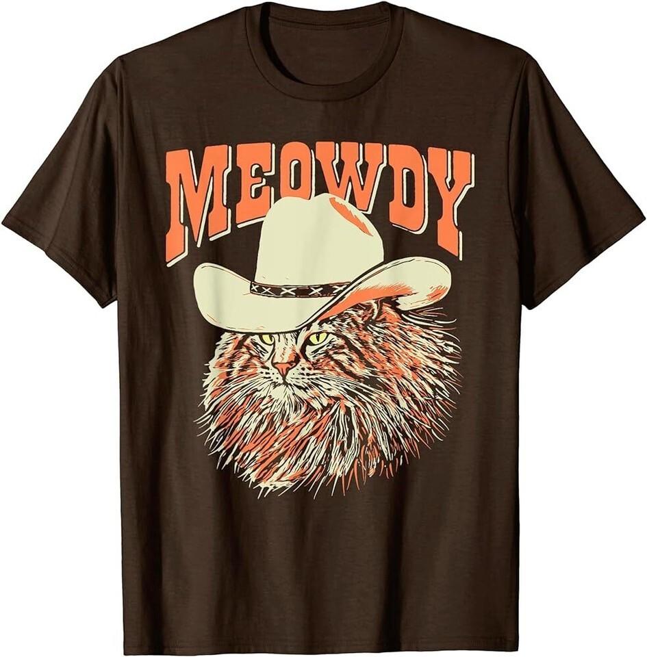 Meowdy Funny Country Music Cat Cowboy Hat Vintage T-Shirt Unisex T-Shirt XXXXL
