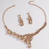 Colorful Rhinestone Crystal Necklace & Earrings Set for Women - Prom Costume Accessories