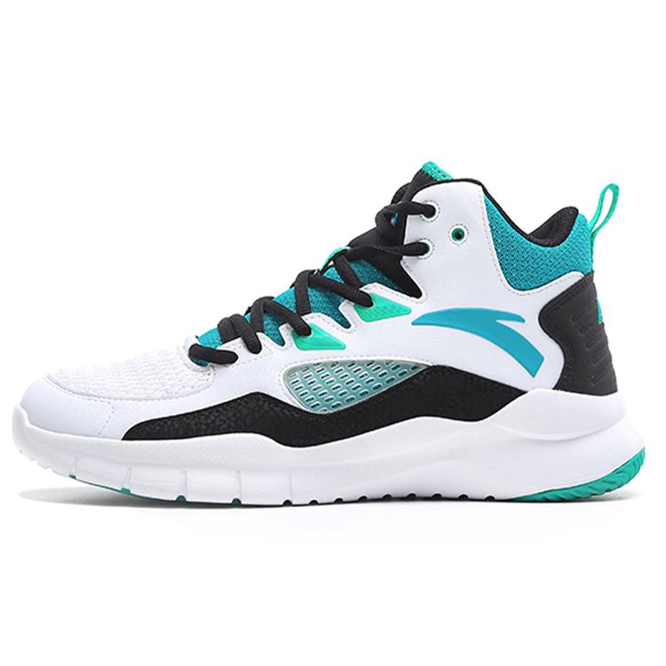 

new Anta Star Trail 4 Wear Resistant Slip Resistant High Top Performance Basketball Shoes Men s Rail White Blue 43