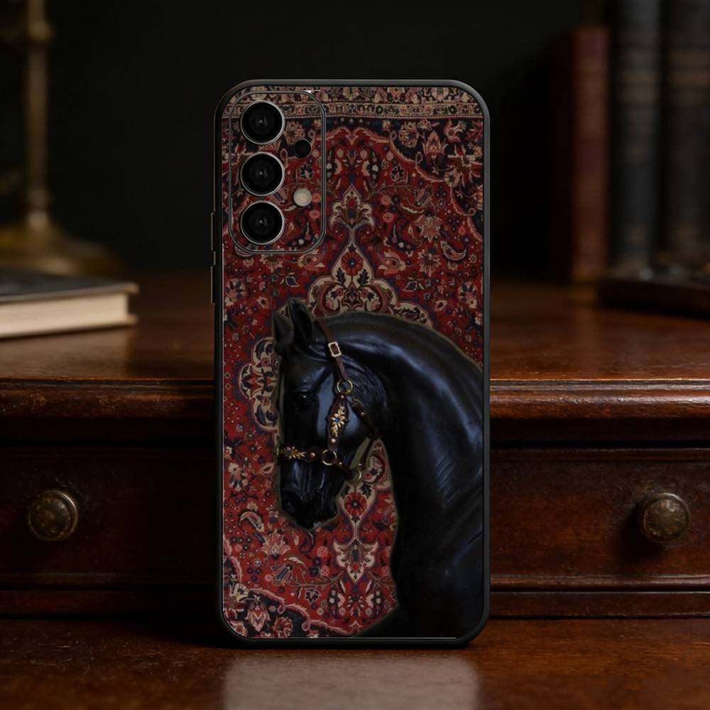 

The horse Phone Case For Samsung S25,S24,S21,S22,S23,S30,Ultra,S20,Plus,Fe,Lite Black Shell Samsung S205G