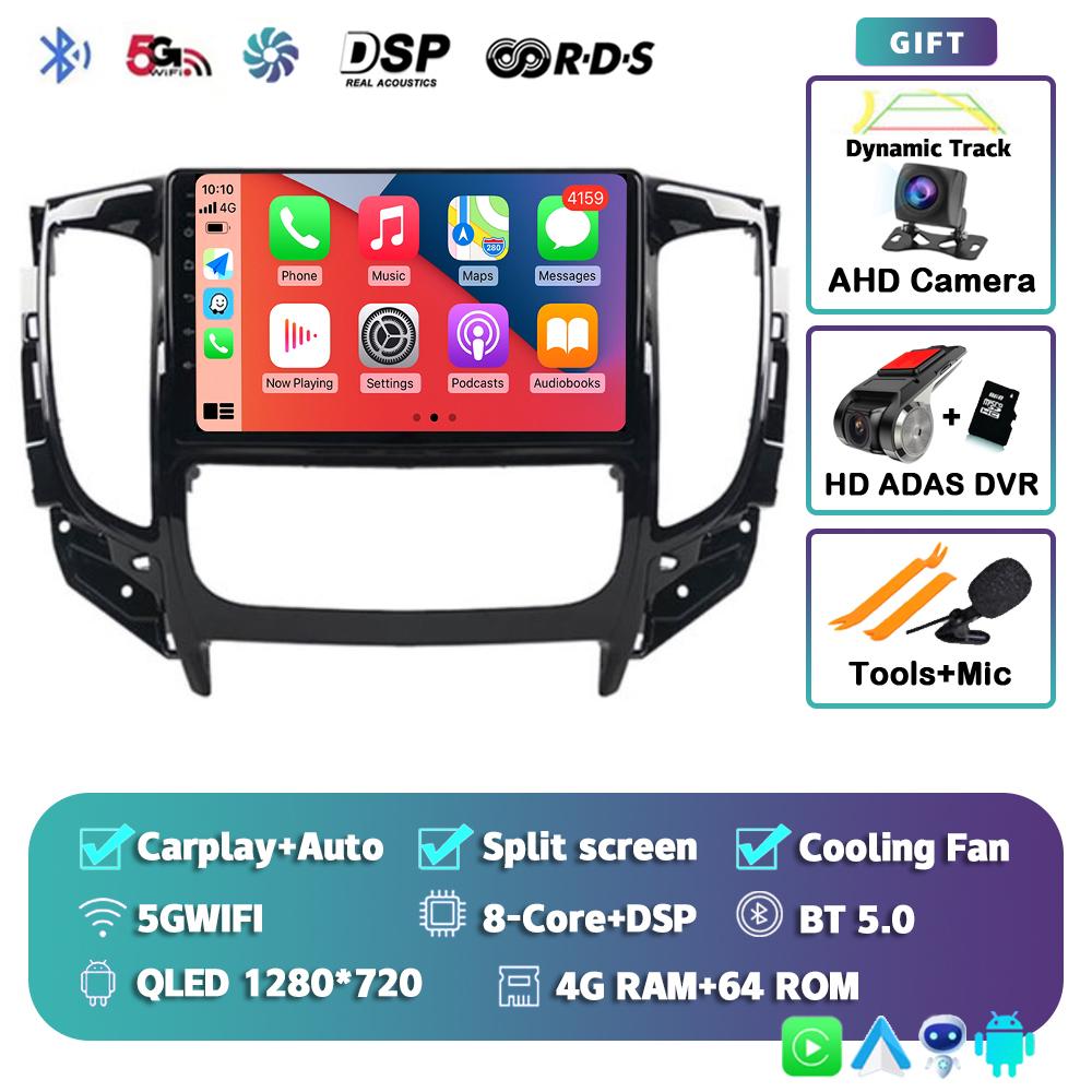 Android 14 Carplay Car Radio For Mitsubishi Pajero Sport 3 L200 5 Triton 3 2015 2016 2017 2018 2019 Multimedia Video Player GPS