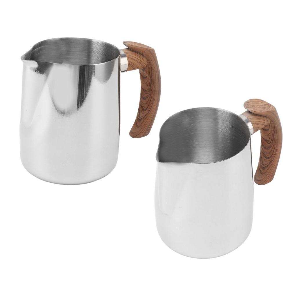 600ml Fassungsvermögen Milchschaumbecher 304 Edelstahl Milchkännchen Cappuccino Zubereitung