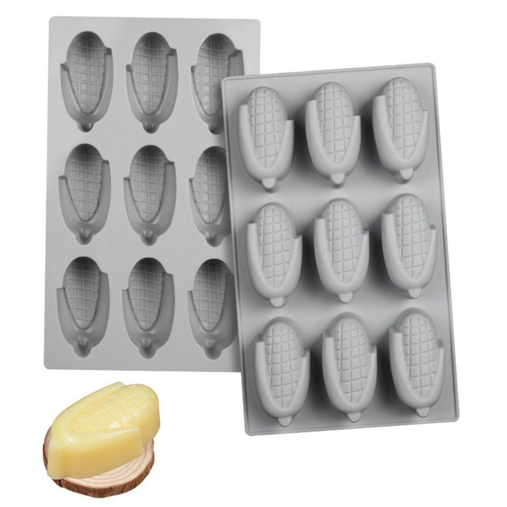 9-Cavity Soap Mold Food Grade Silicone Corn Shaped Baking Mold Premium Mini Corn Cake Mold Dessert