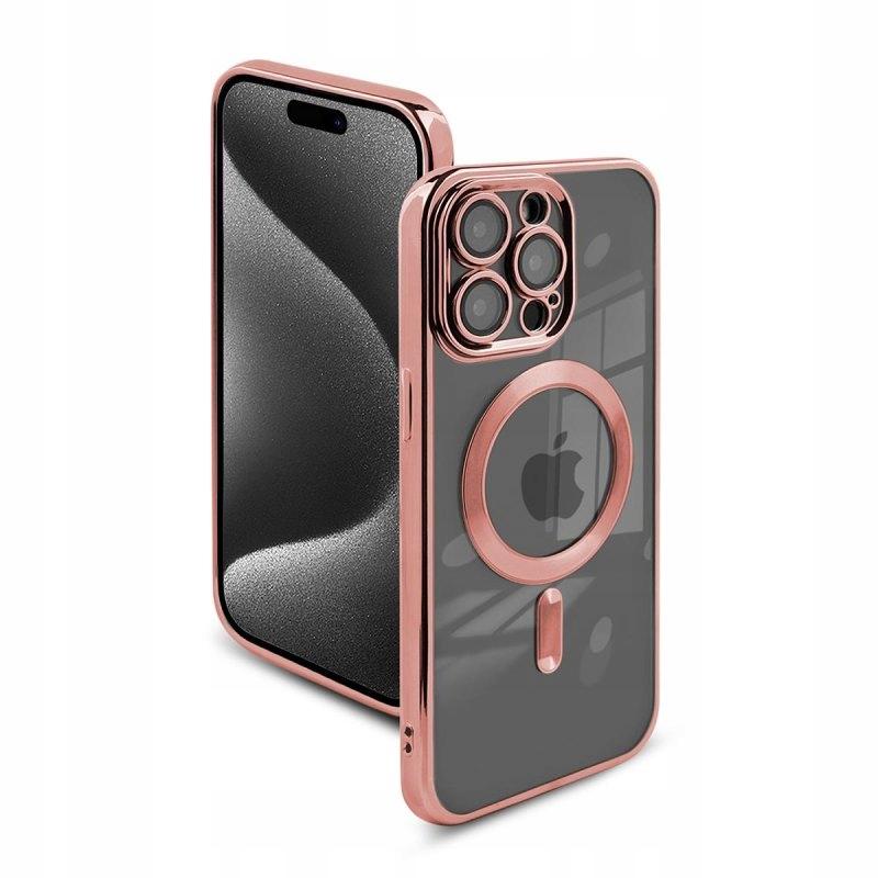 Etui do iphone 11 magsafe magshine obudowa wzmacniana różowy case + szkło