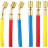 3 Pieces AC Manifold Gauge Hose Kit For R410A R22 R134A R404A, 1/4" Thread Automotive Air Condition Refrigerant R410A A/C Charging Hose With 5Ft