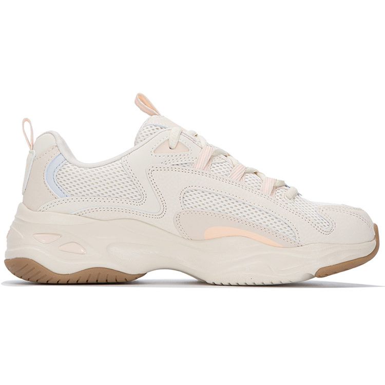 Skechers DLites 4.0 Lightning Panda Fabric Synthetic Leather Low Top Lifestyle Sneakers Women Sneakers Off-White 149562-NTPK