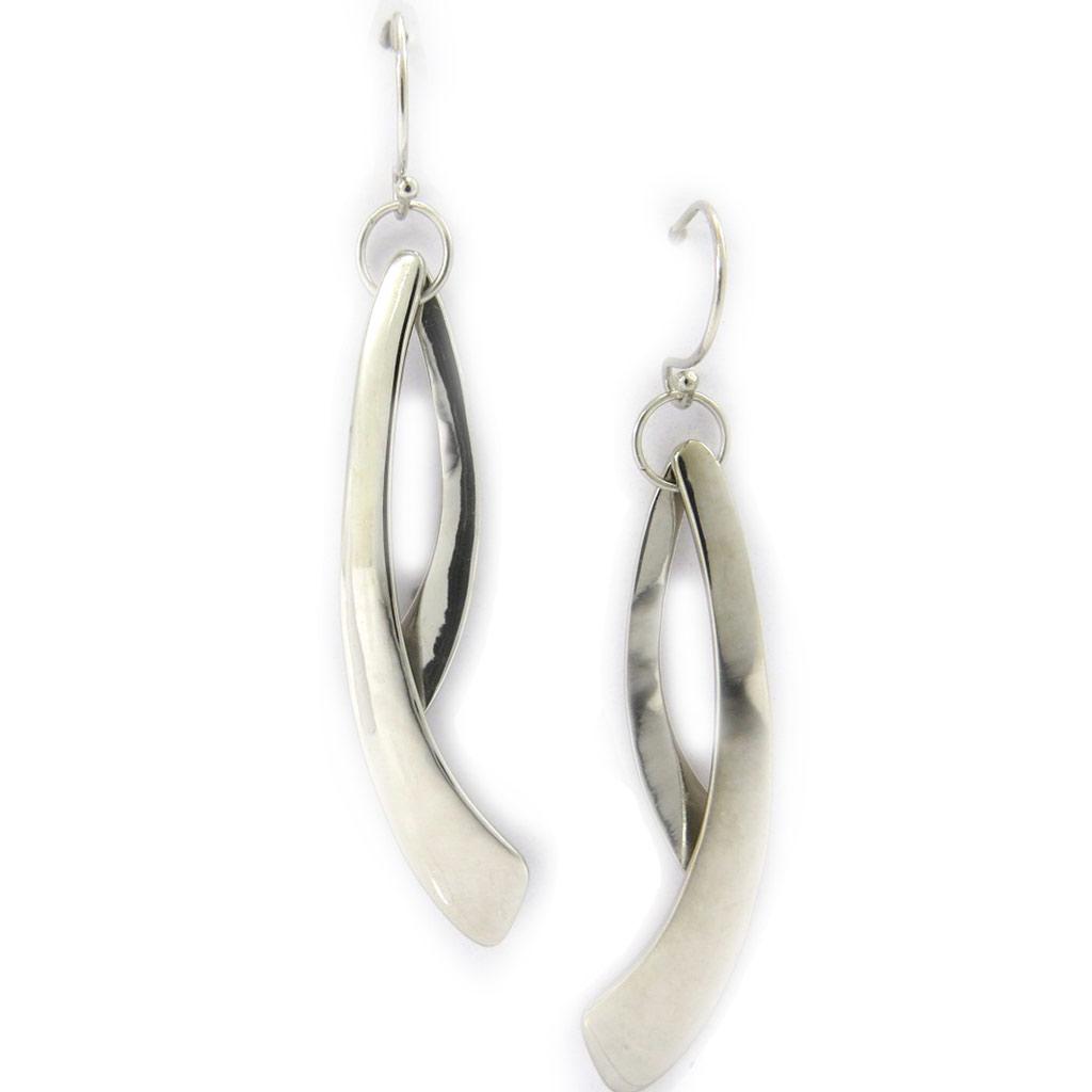 Les Trésors De Lily [G2843] - Silver 'Choréographie' Silver Earrings (rhodium-plated) - 47x12 Mm