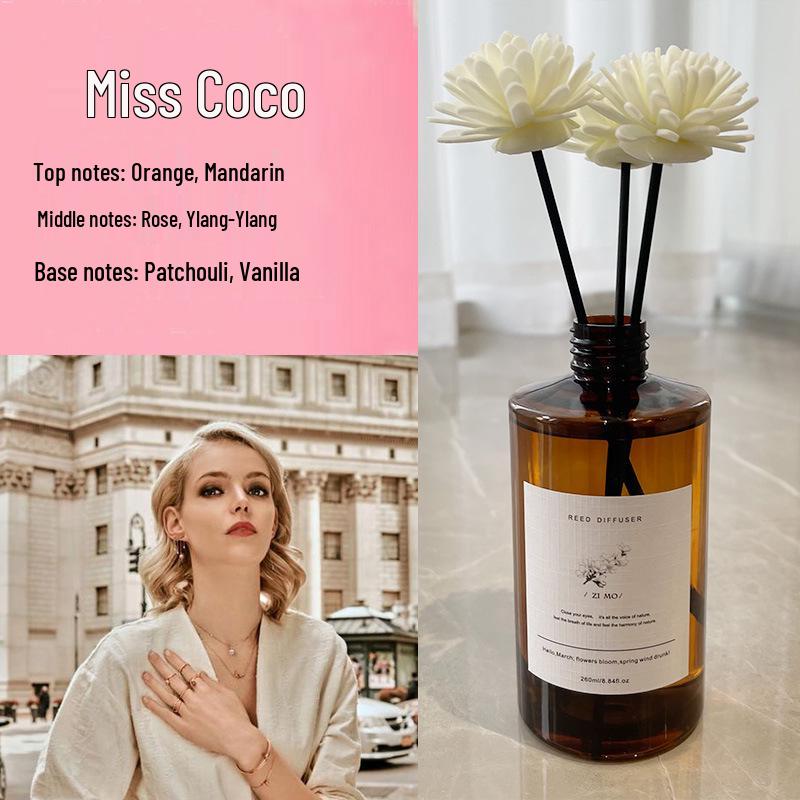 Star Hotel Scented Oil Refill 260ml, Flameless Aroma Diffuser with Essential Oil & Rattan Fragrance for Indoor Use