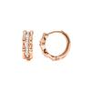 Earrings - LUXENTER - Zuryde - 925 Sterling Silver - 18k Rose Gold Plated - Pink Zirconia